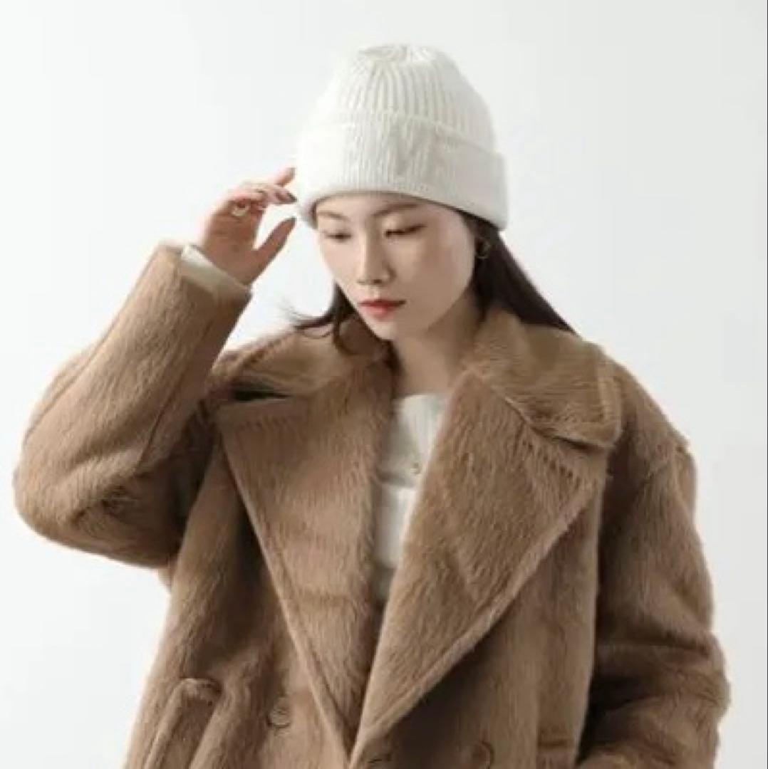 LOEWE ウール ビーニー ホワイト