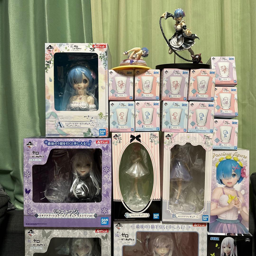 リゼロ　一番くじ　フィギュア　アートスケール　まとめ売り