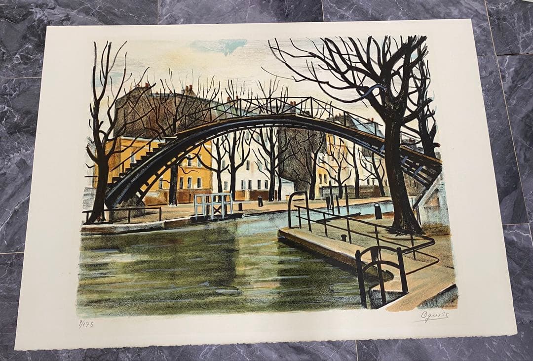 【希少】5枚セット　セーヌ川に沿ってリトグラフ