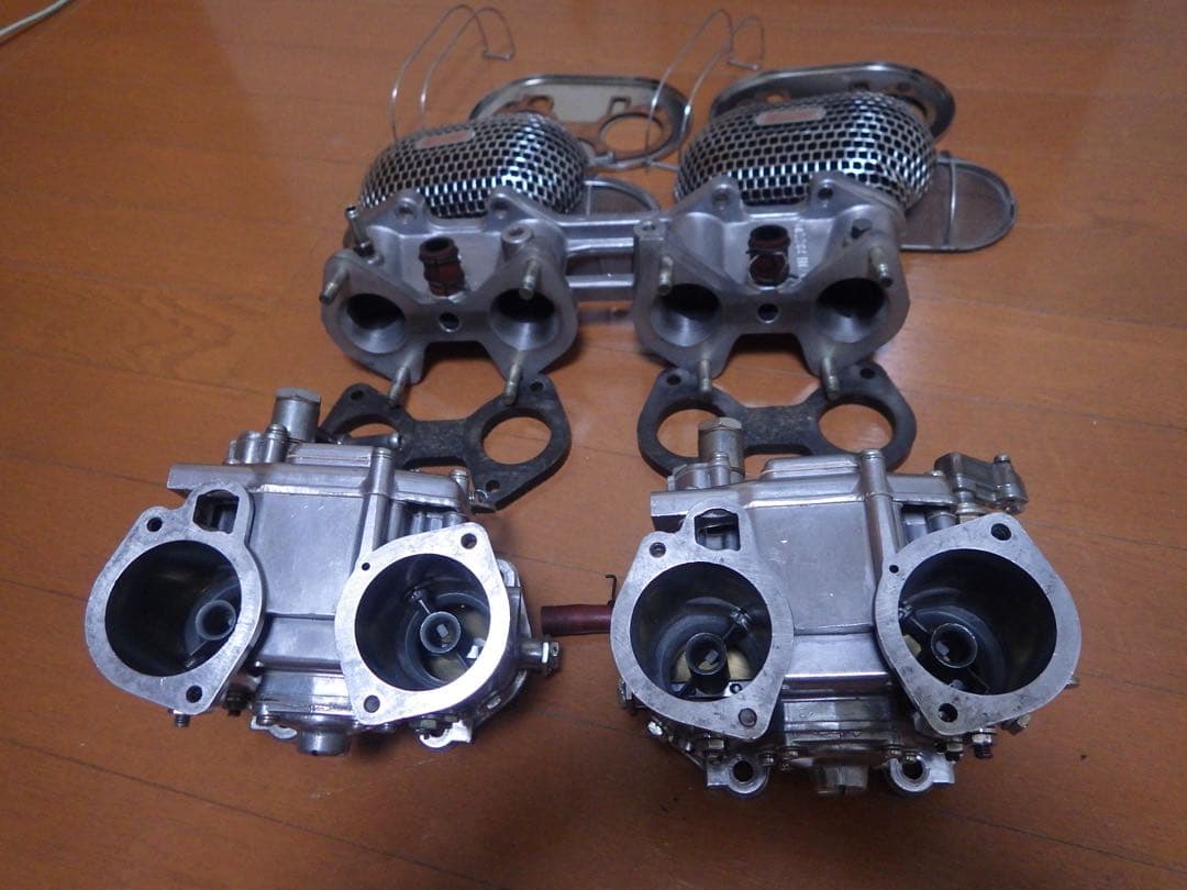 【当時物】トヨタ純正SOLEXソレックス40Φ２連4型+2TG用インマニ付