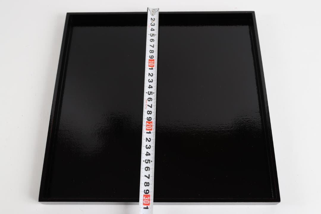 鷲山塗 山本象石 黒盆 折敷 膳 盆 十客