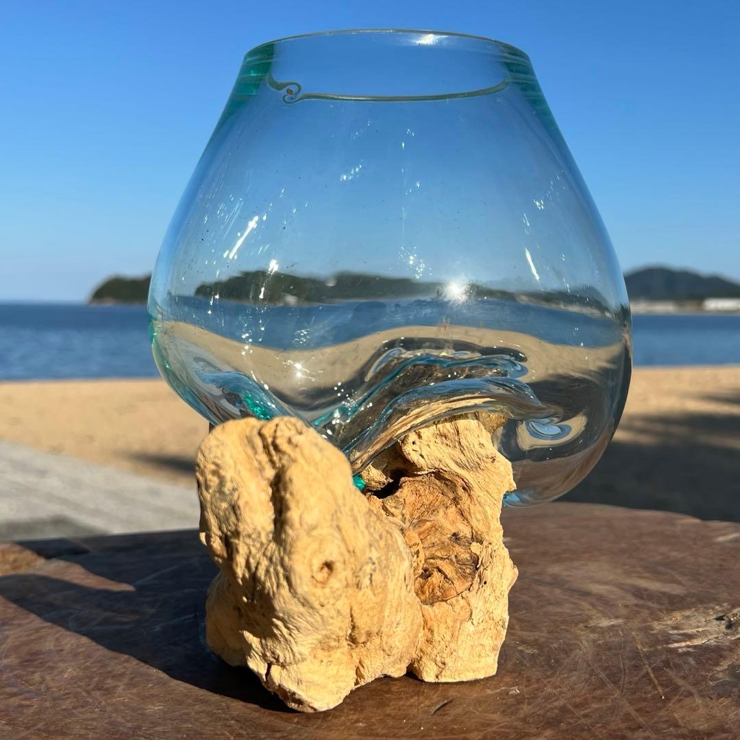流木ガラスオブジェW18A 花瓶 金魚鉢 ガーデニング テラリウム 観賞魚 容器