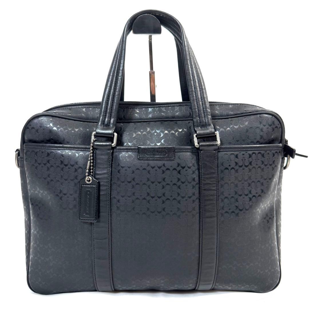 コーチ ビジネスバッグ 2WAY ハンド ショルダー A4収納可 レザー