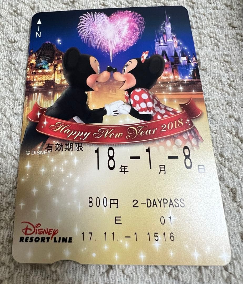 ディズニー リゾートライン フリーきっぷ Happy New Year 2018
