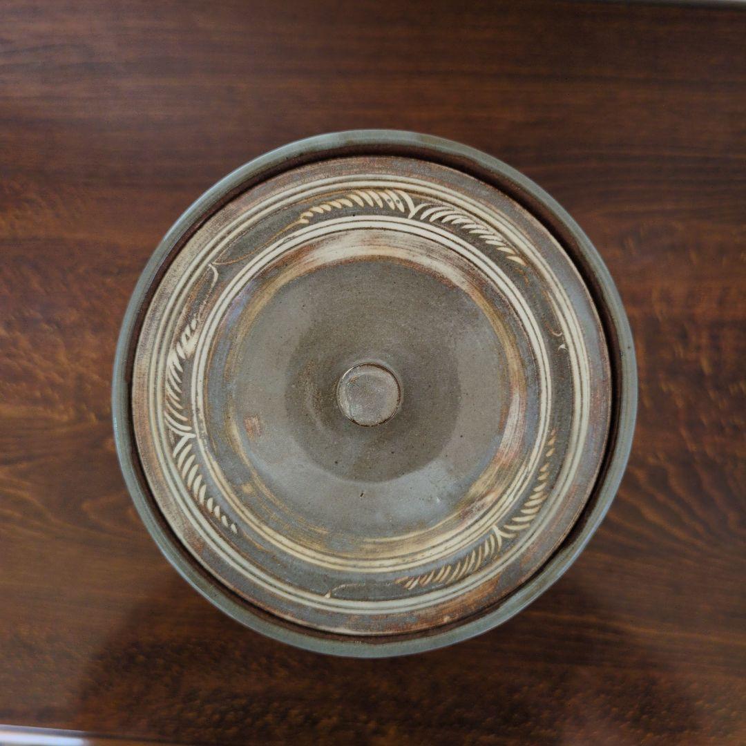 中置　細水指　京都清水焼　三島　森里陶楽　共箱　茶道具