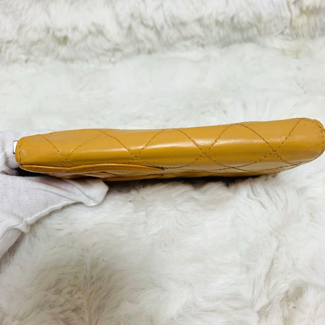 ななシャネル カンボンライン ミニ財布 ラムスキン ベージュ