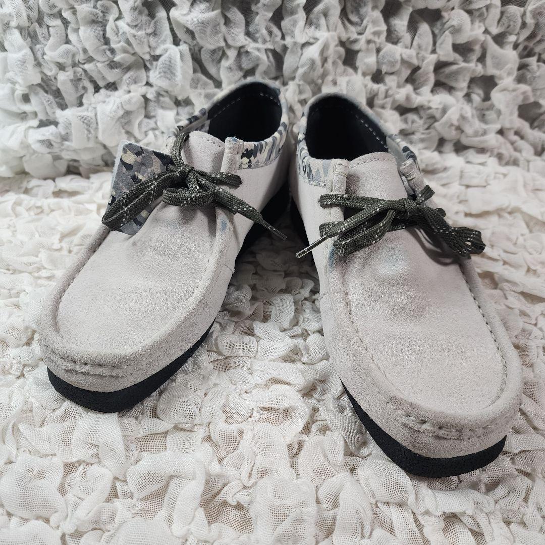 クラークス ワラビー エボ レザー スエード 迷彩コンビ シューズ