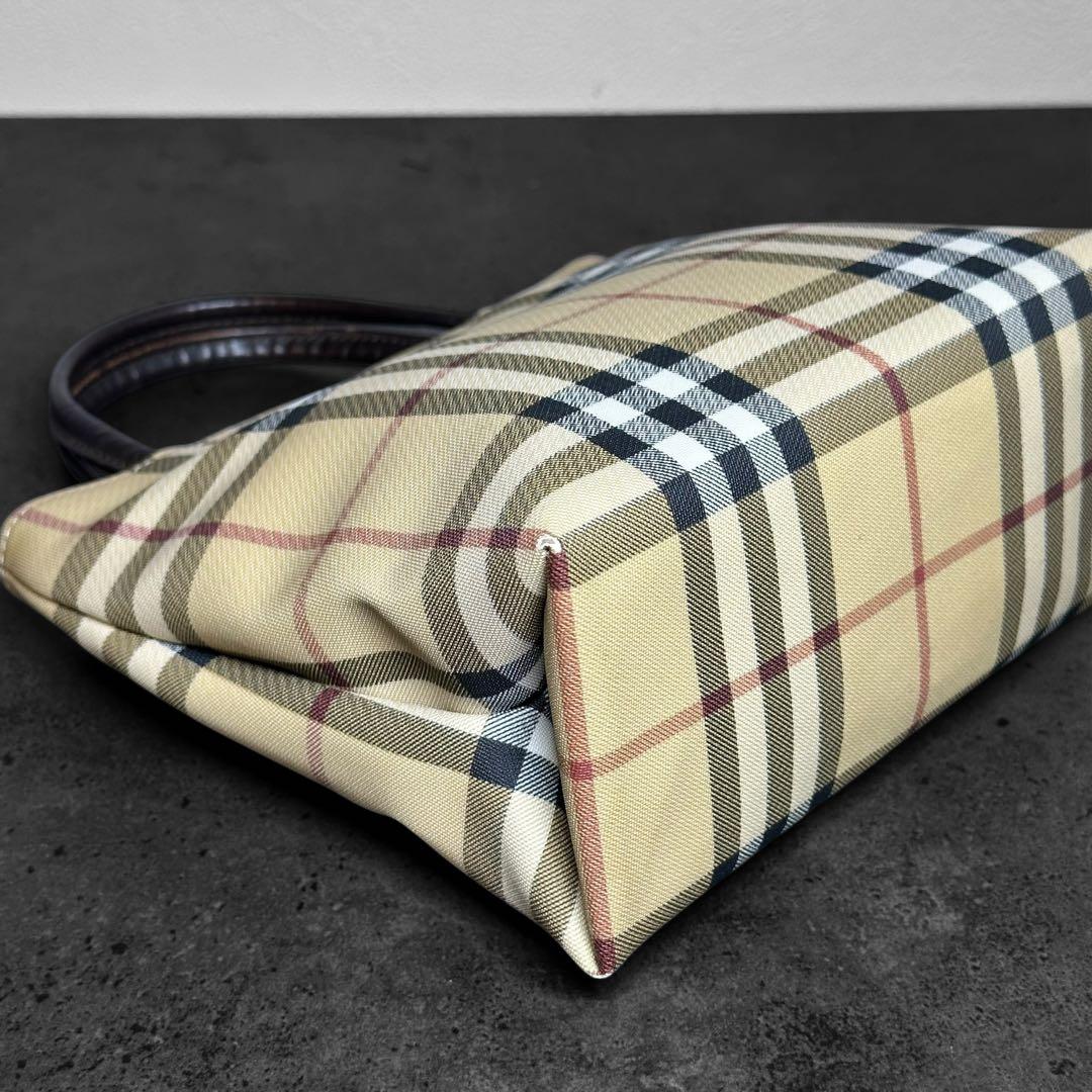 BURBERRY LONDON ノバチェック　ハンドバッグ ロゴプレート