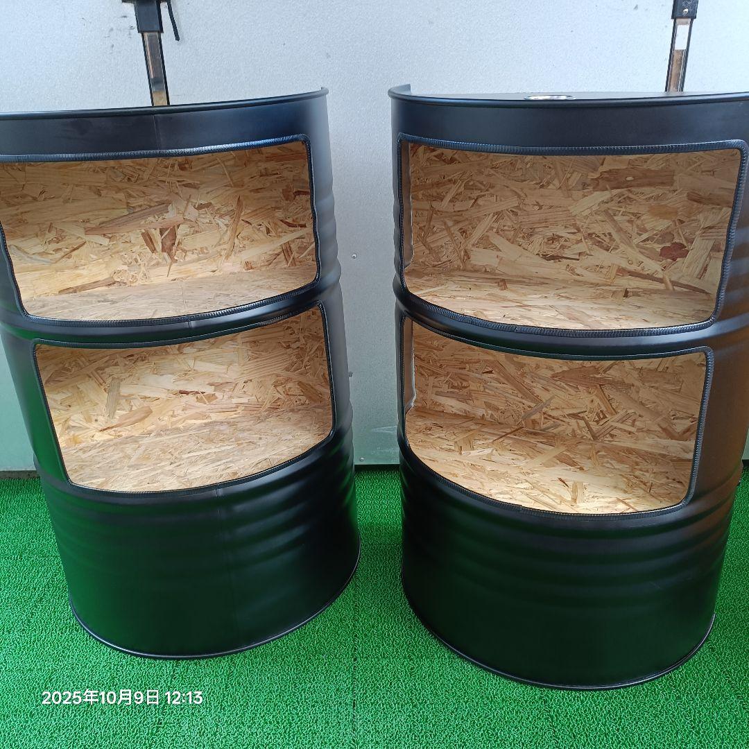 じみー様予約済み！ドラム缶remakeBOX！マッドブラック＆OSB合板仕上げ！