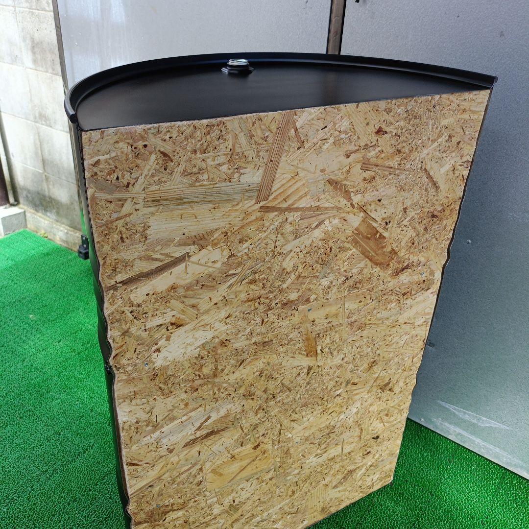 じみー様予約済み！ドラム缶remakeBOX！マッドブラック＆OSB合板仕上げ！