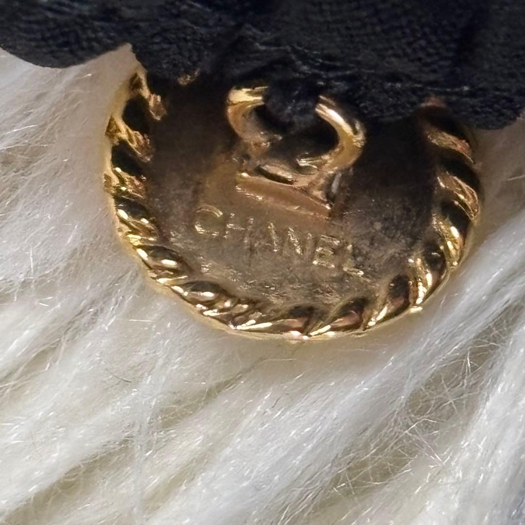 CHANEL シャネル スカート ブラック 42 金ボタン シルク混 ベルト