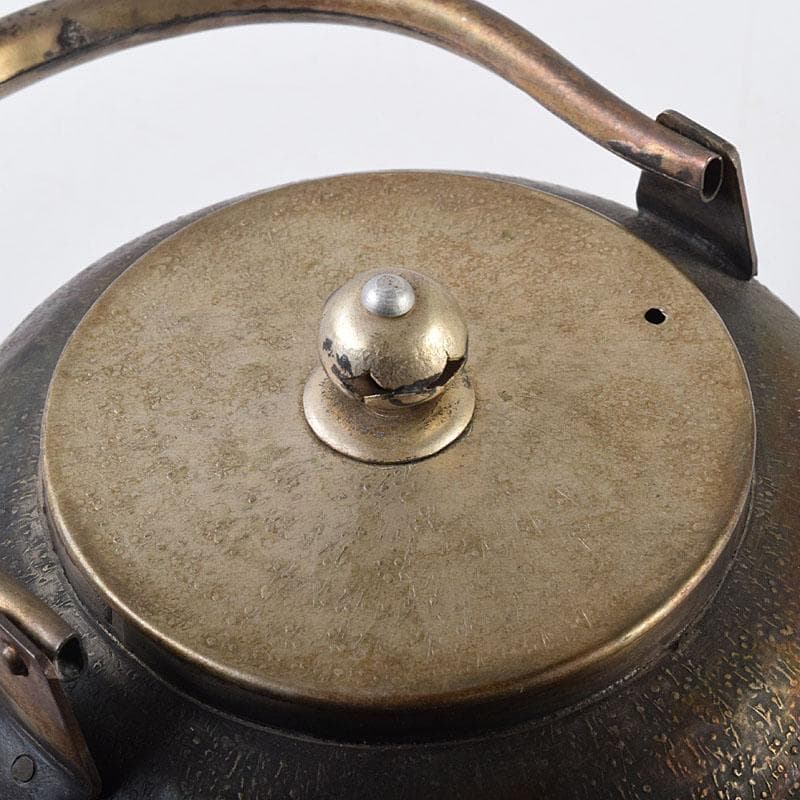 煎茶道具　いぶし銀　槌目　銀瓶　湯沸　急須　重さ約262g　C　8043