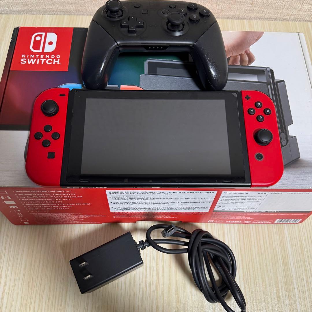 Nintendo　Switch　初代本体 充電コード 箱 プロコン 動作確認済み