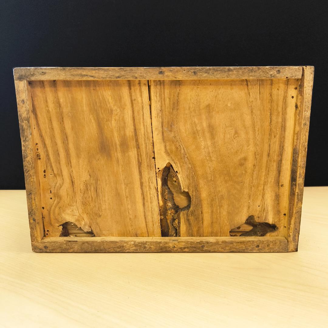 明治時代 木製 鉄金具 文箱 古銭箱 時代箪笥 小箪笥 レトロ家具 硯箱