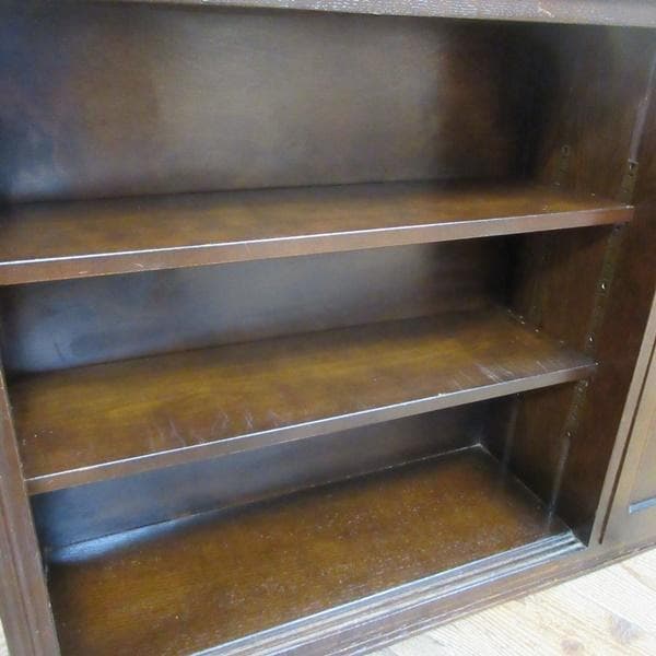 イギリス アンティーク 家具 ブックケース 本棚 書棚 ガラス戸 6982d