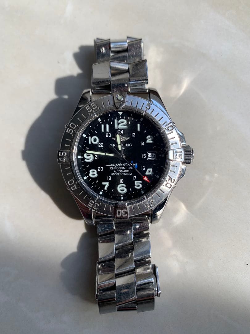 BREITLING A17360スーパーオーシャン デイト自動巻き1500m防水