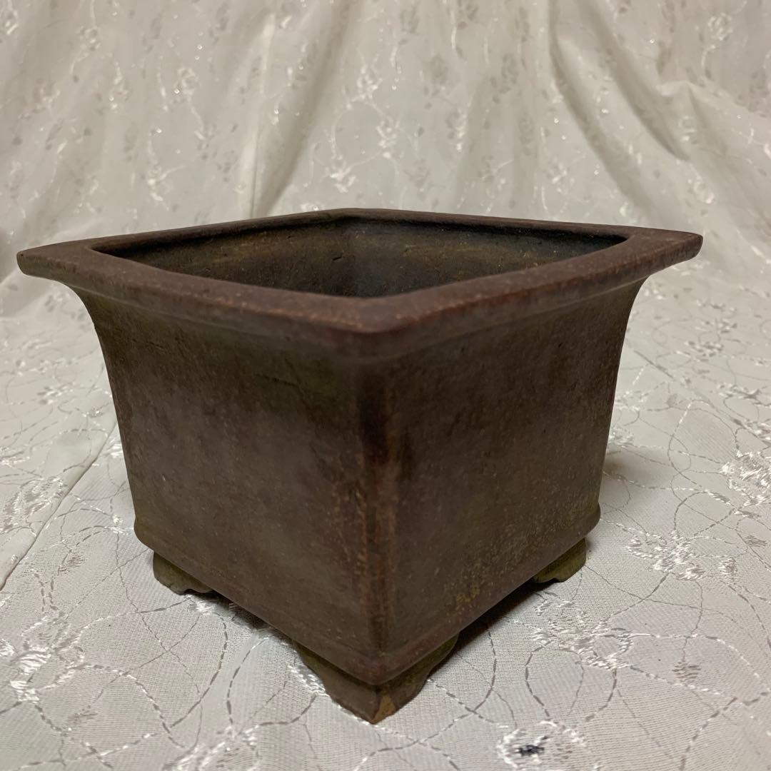 峯山　正方　深め　盆栽鉢