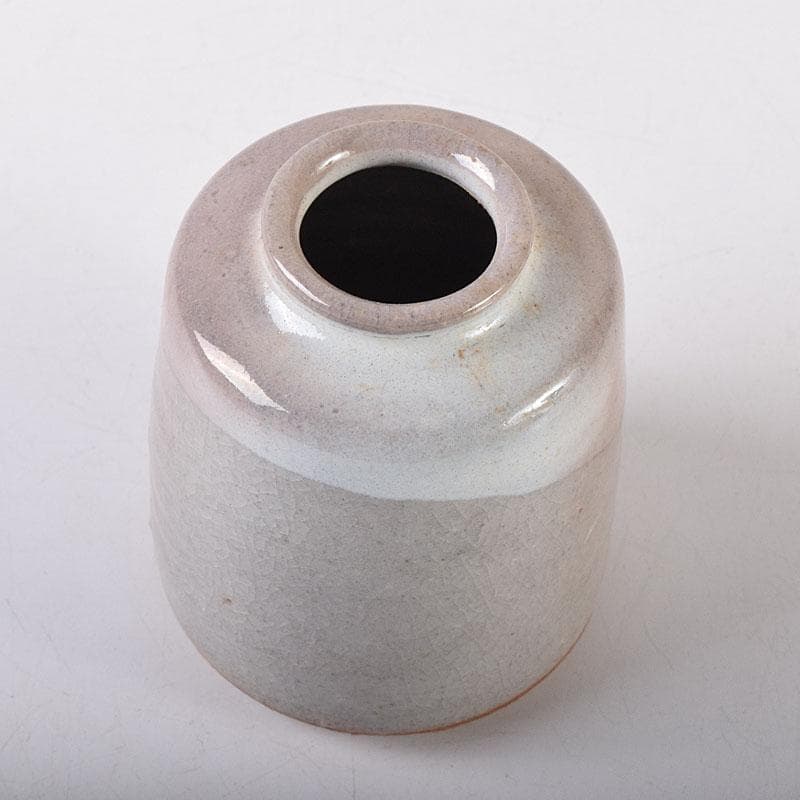 茶道具　萩焼　天寵山　七代　兼田三左エ門造　肩衝茶入　仕覆付　共箱　V　8140