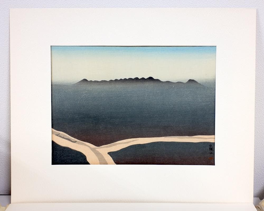 坂本繁二郎　筑紫五景　加藤版画研究所　木版画