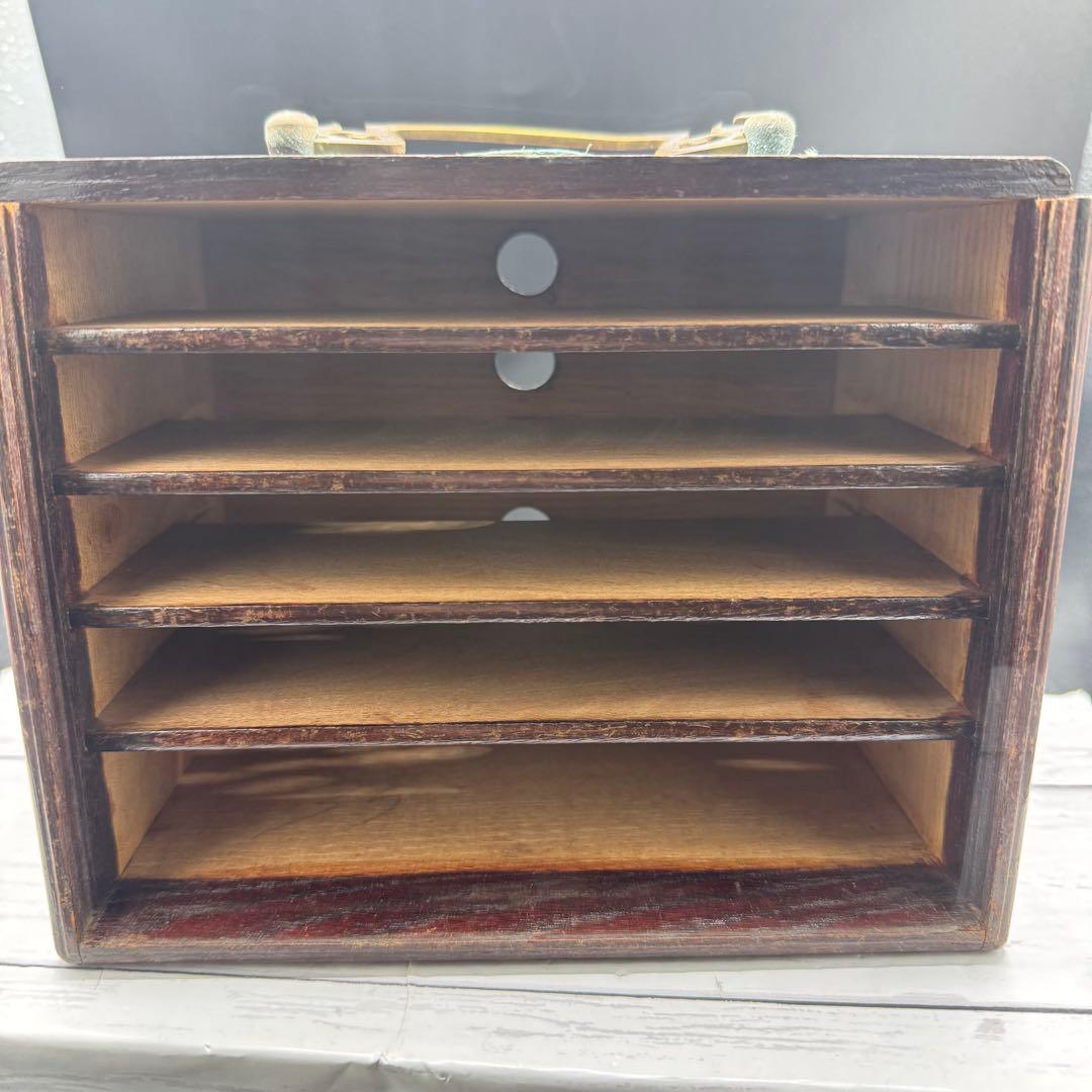 麻雀牌 レトロアンティーク 木製麻雀ボックス 当時もの