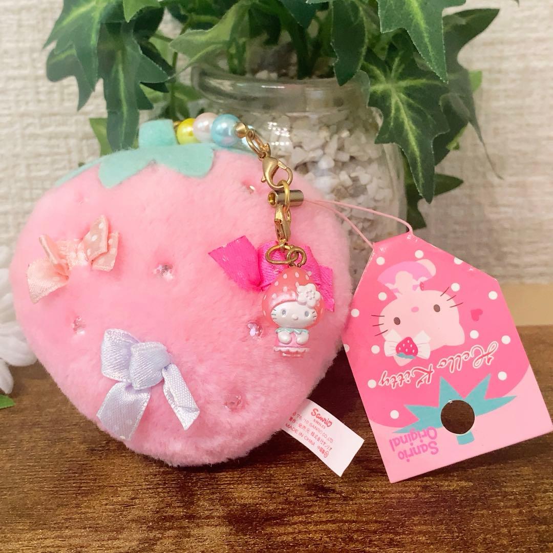 ☆激レア☆ ハローキティ　pink いちごBIGマスコット ストラップ　希少