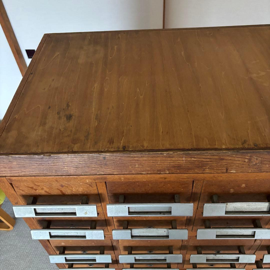 しげ様 図書館 キャビネット カード入 レトロ 店舗 アンティーク 什器 家具