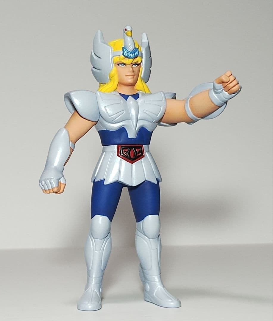 聖闘士星矢　キグナス氷河　初期青銅聖衣　ソフビ　フィギュア　塗装作品　昭和レトロ