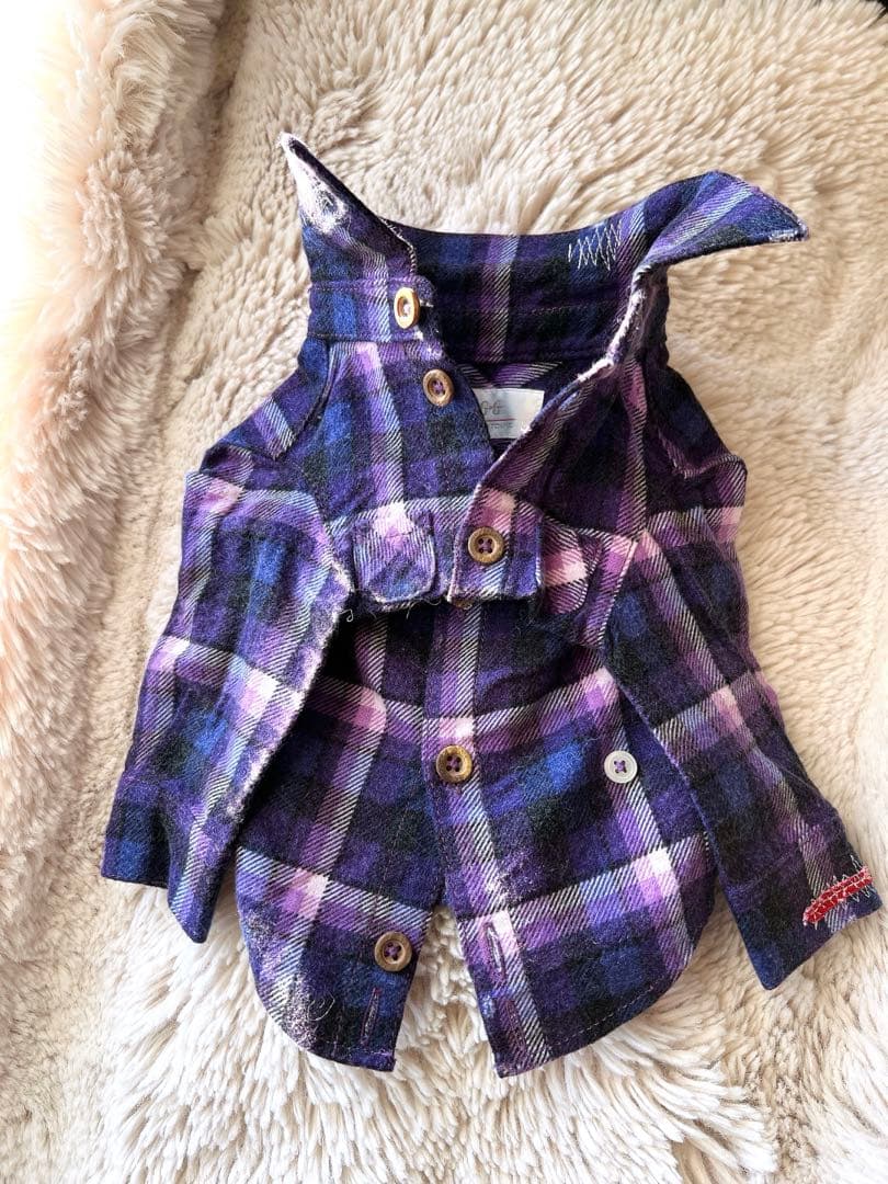 希少で極美品❣️色がとっても素敵です❣️Atelier GGネルシャツ/紫/2ハーフ