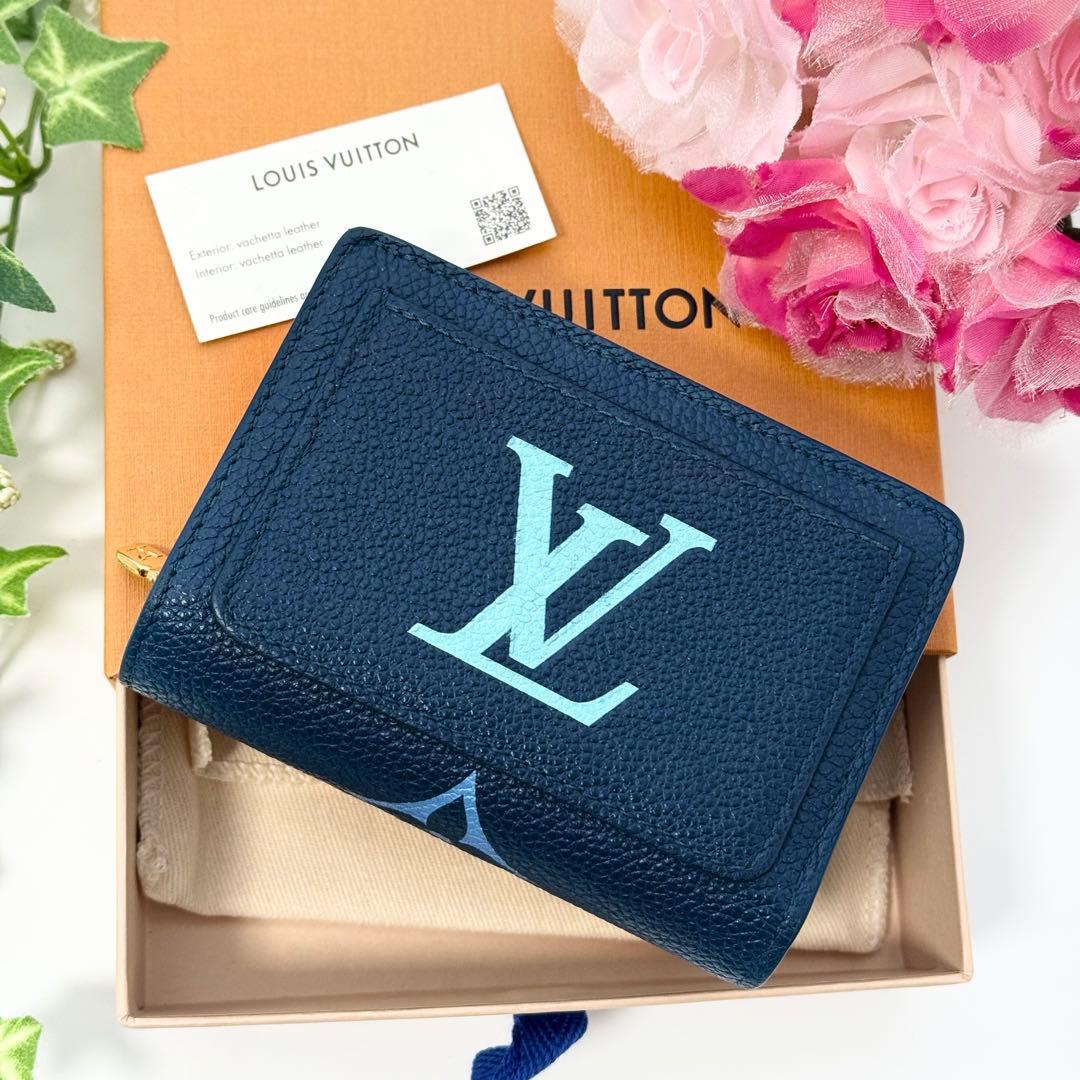 りる超極美品23年限定ルイヴィトン アンプラント クレア二つ折り財布