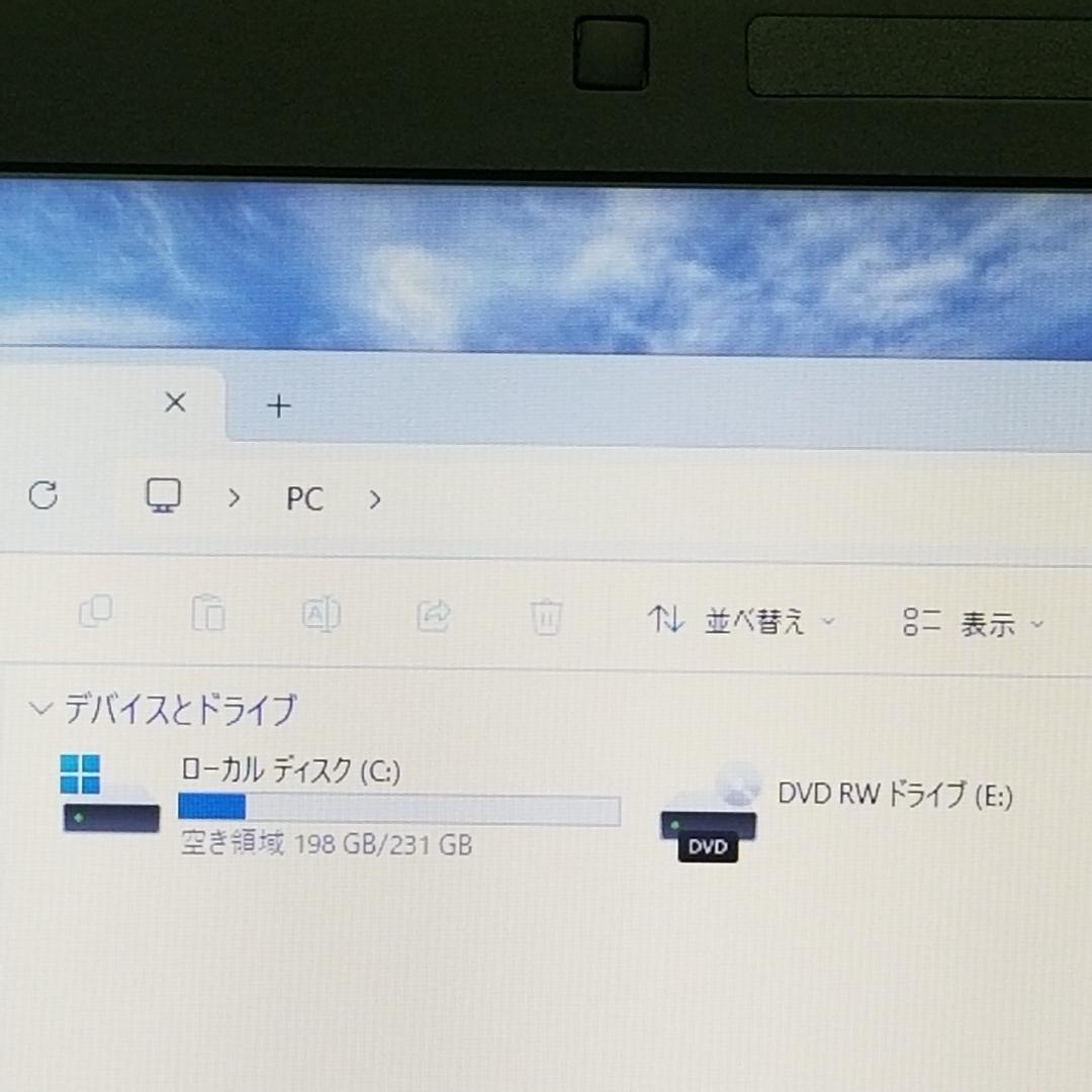 SSD Win11 即使用可ノートPC DVD再生可 富士通(E2156)