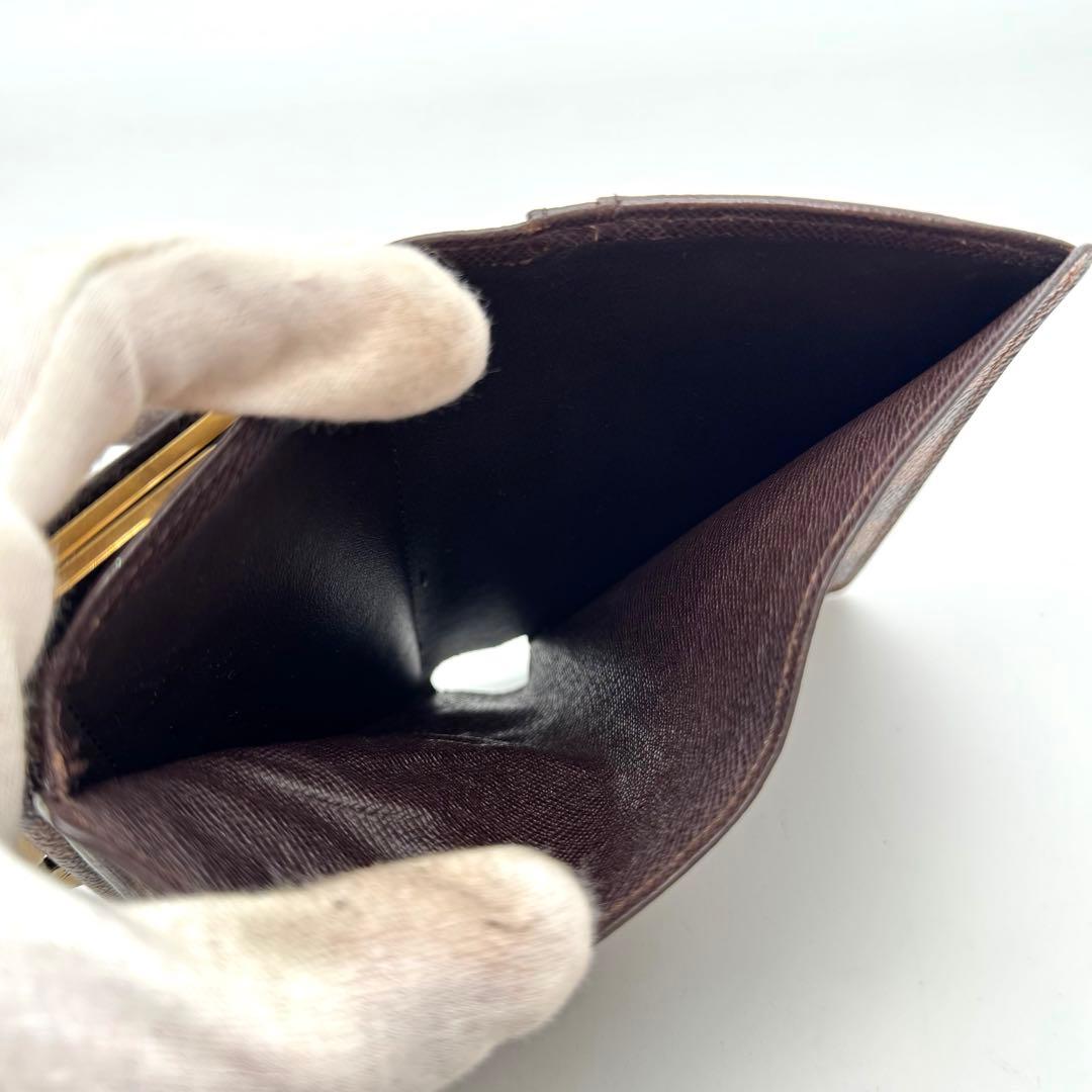美品✨️ルイヴィトン　ダミエ・エベヌ　ヴィエノワ　二つ折り財布　財布　コンパクト