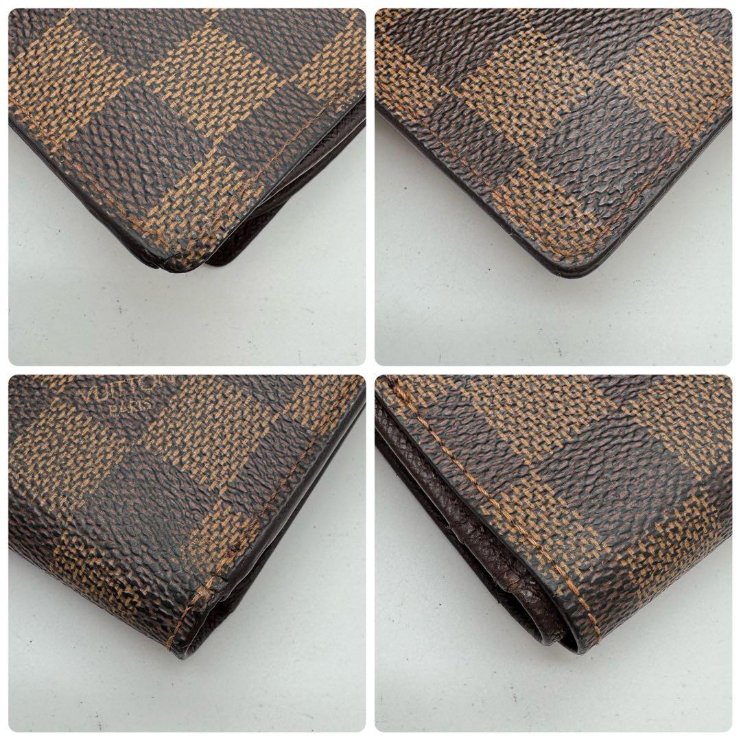 美品✨️ルイヴィトン　ダミエ・エベヌ　ヴィエノワ　二つ折り財布　財布　コンパクト