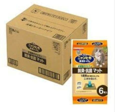 ニャンとも清潔トイレ　脱臭・抗菌 マット新品6枚入り×10セット＋1 チップ1袋