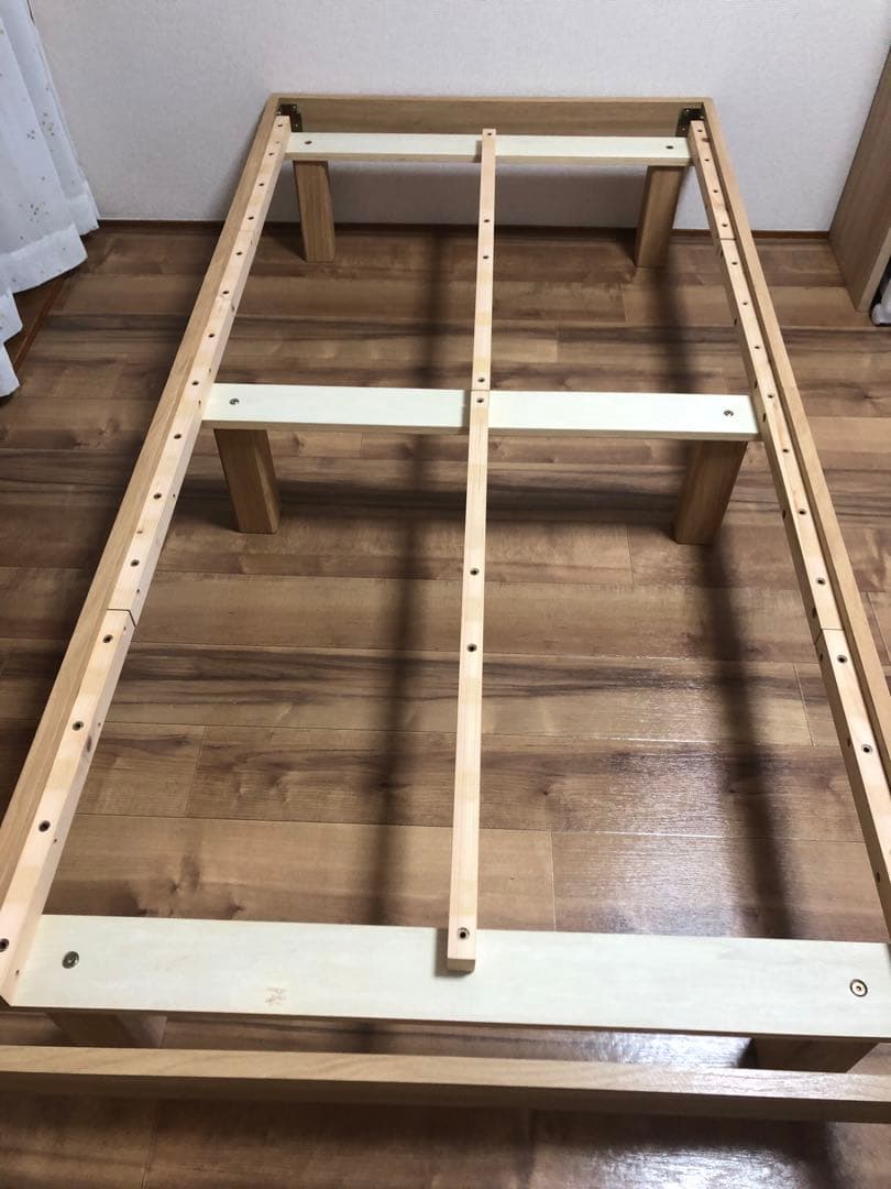 木製シングルすのこベッドフレーム