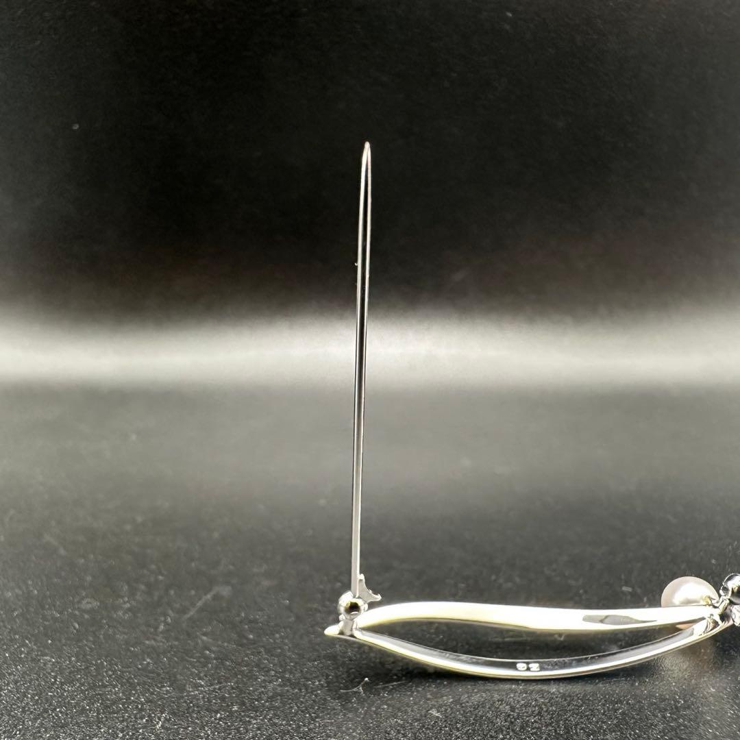 極美品✨　MIKIMOTO ミキモト　パール　ブローチ　ロゴ　刻印　1263