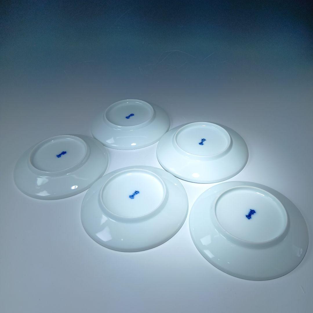 値下げ13代柿右衛門(錦)梅花文皿5枚　共箱　 未使用品　美品