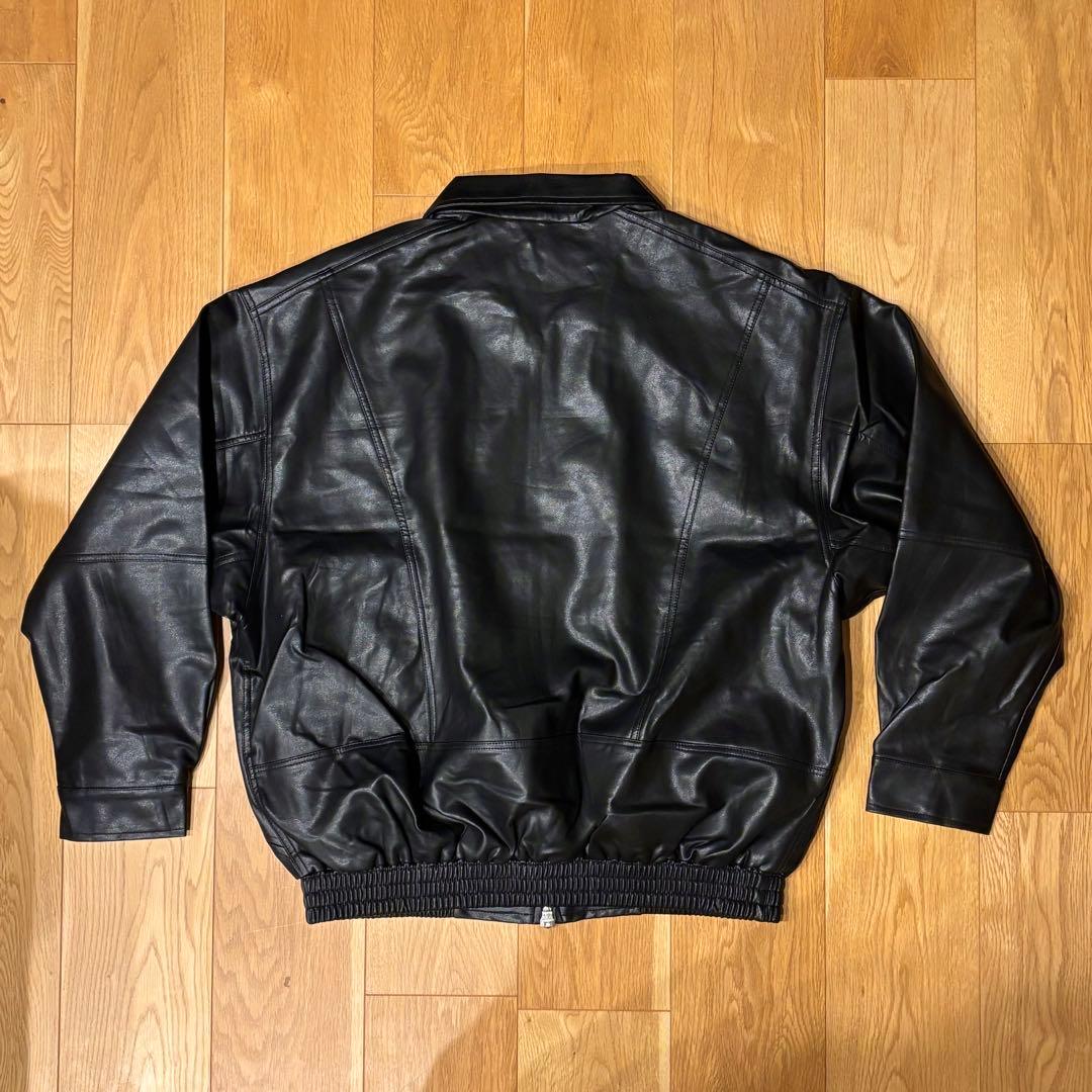 BEAMSワイドフィット 4ポケット レザー ブルゾン