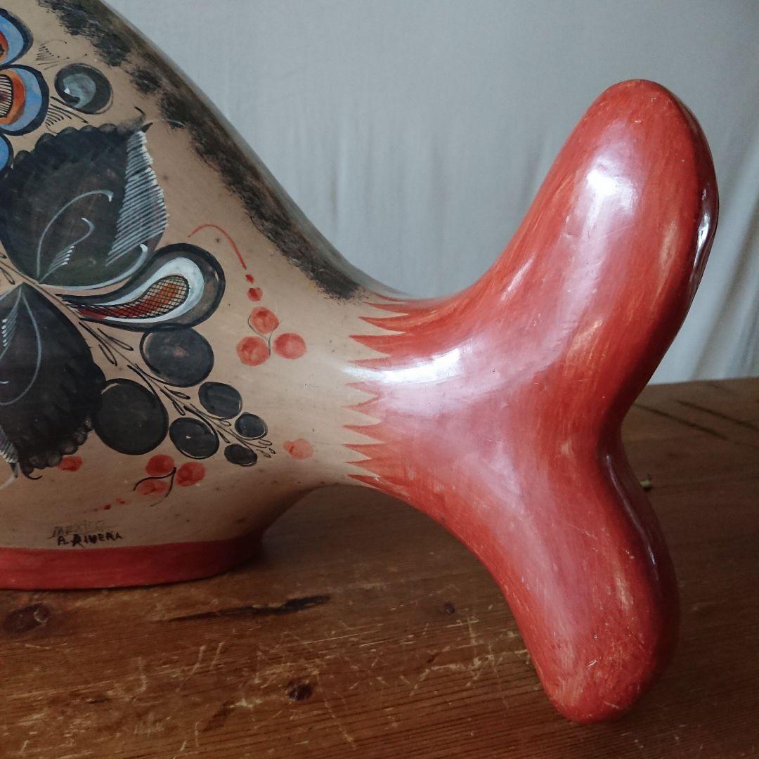 フォークアート 魚 メキシコ 民芸 トナラ焼き 置物 /イームズ ヴィンテージ