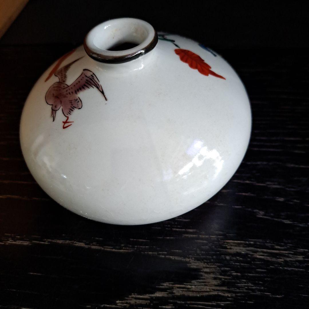 江戸期　白磁　柿右衛門手　　油壺　極上　角福