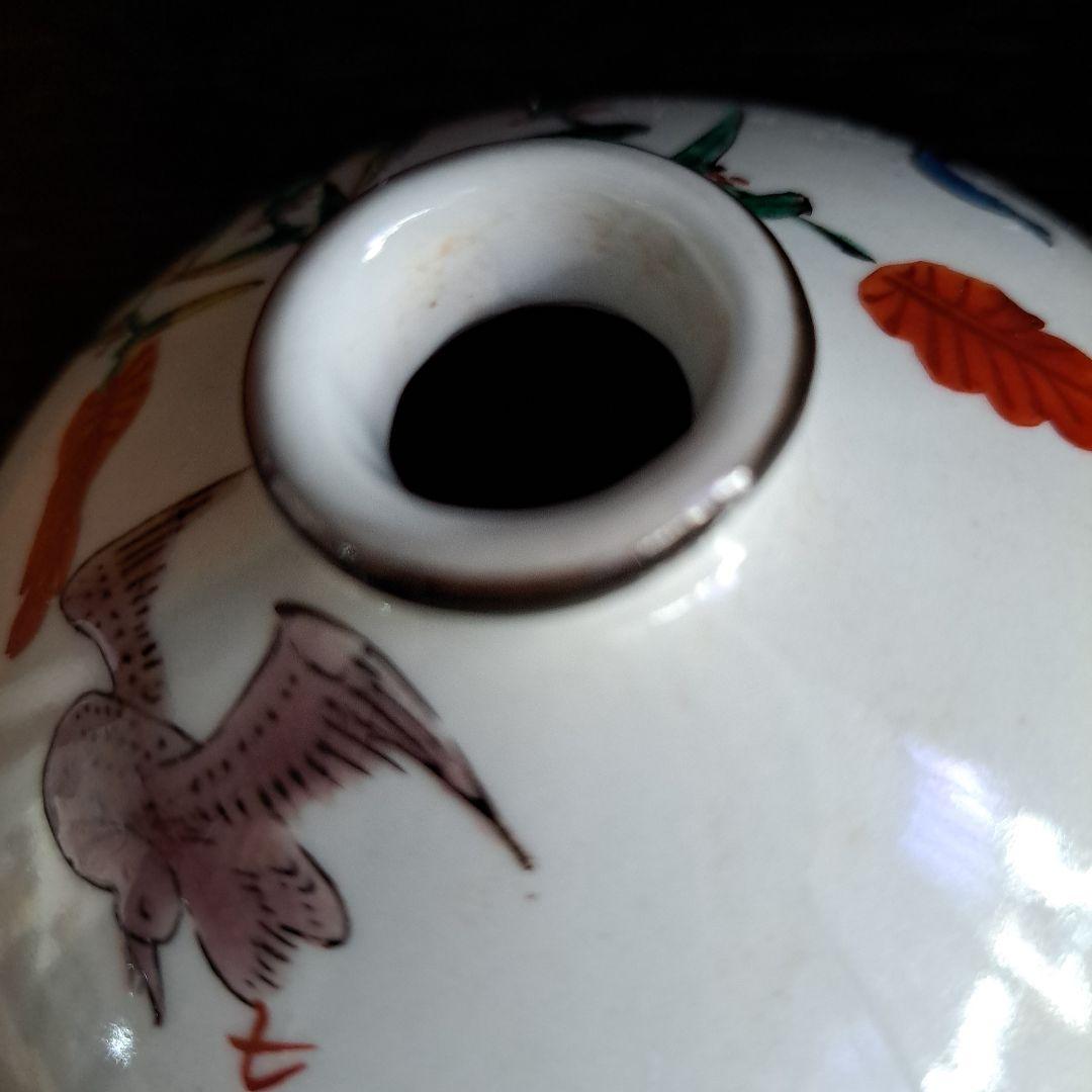 江戸期　白磁　柿右衛門手　　油壺　極上　角福