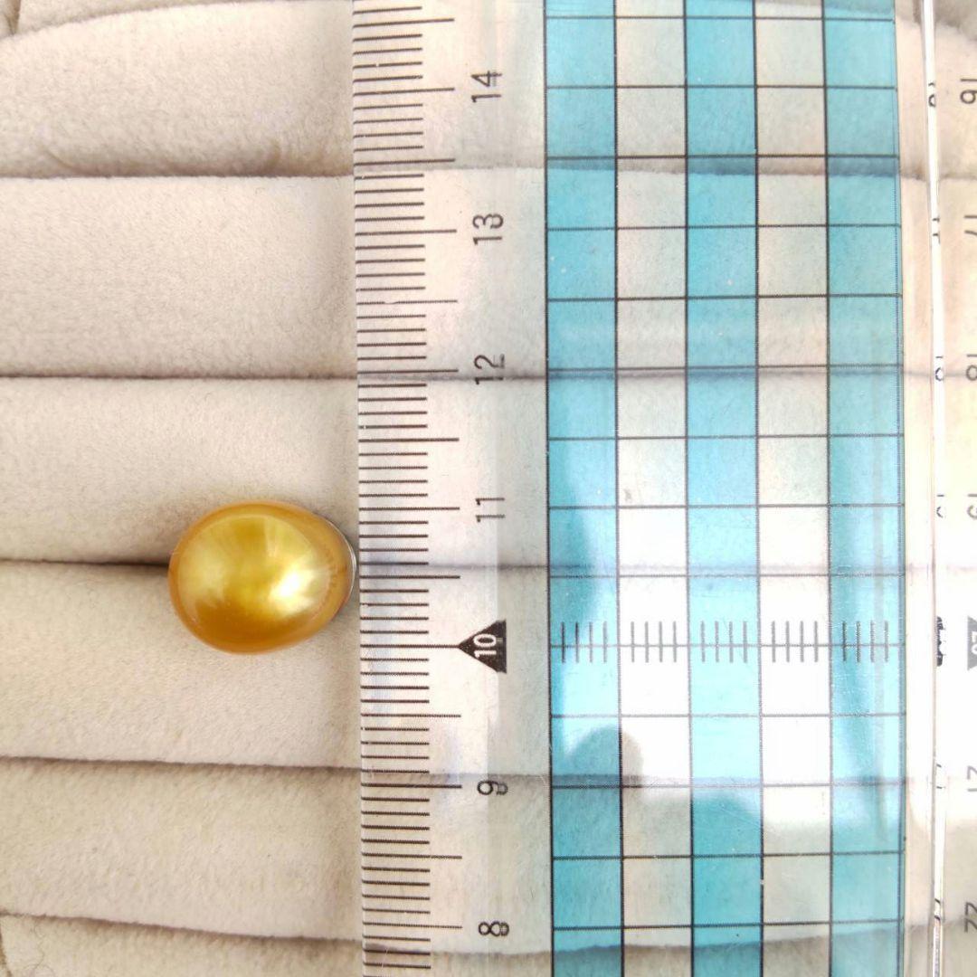 大粒 ゴールデンパール ピンタック 11×12mm 南洋真珠 タヒチ