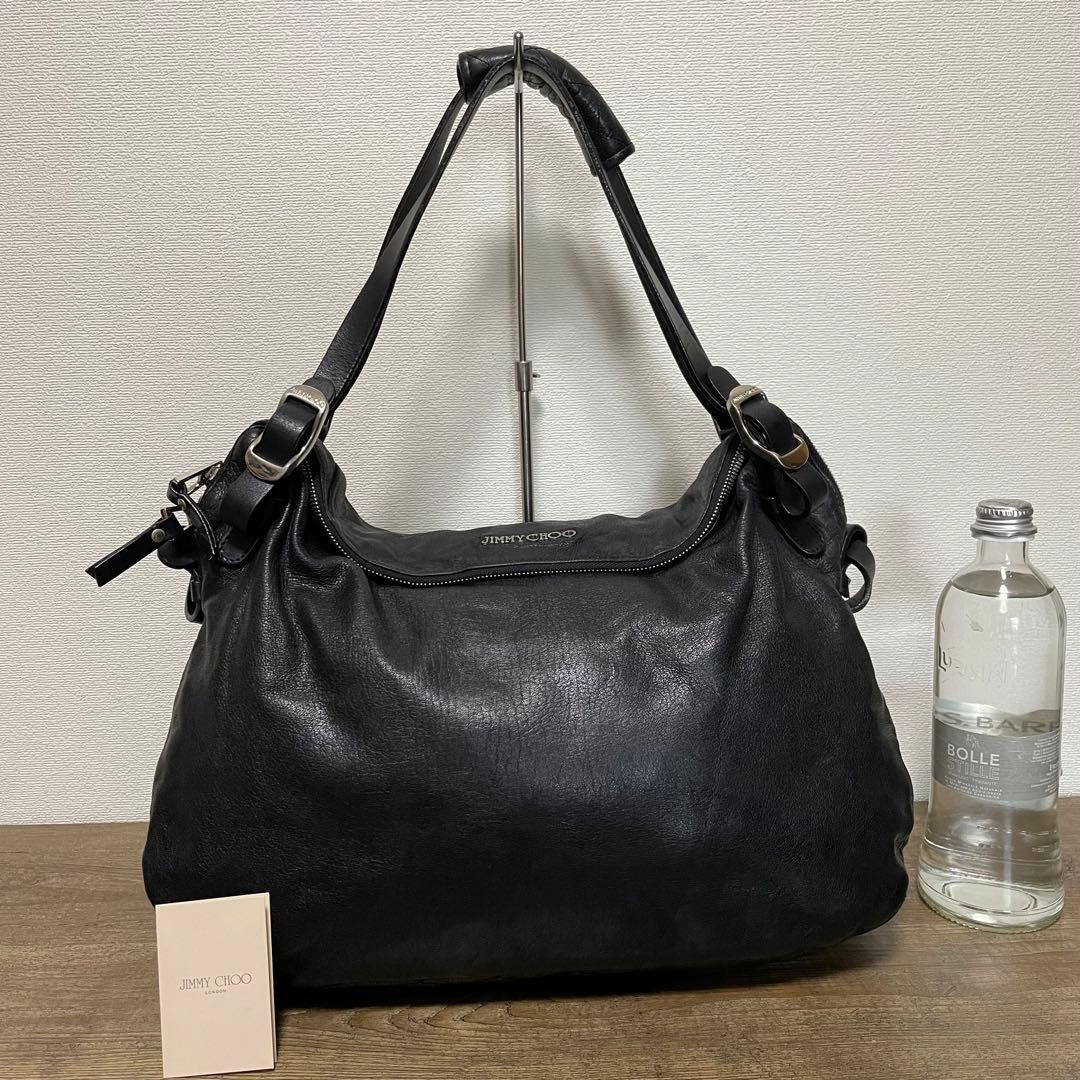 ■JIMMY CHOO(ジミーチュウ) 良品/ショルダーバッグ / ブラック 黒