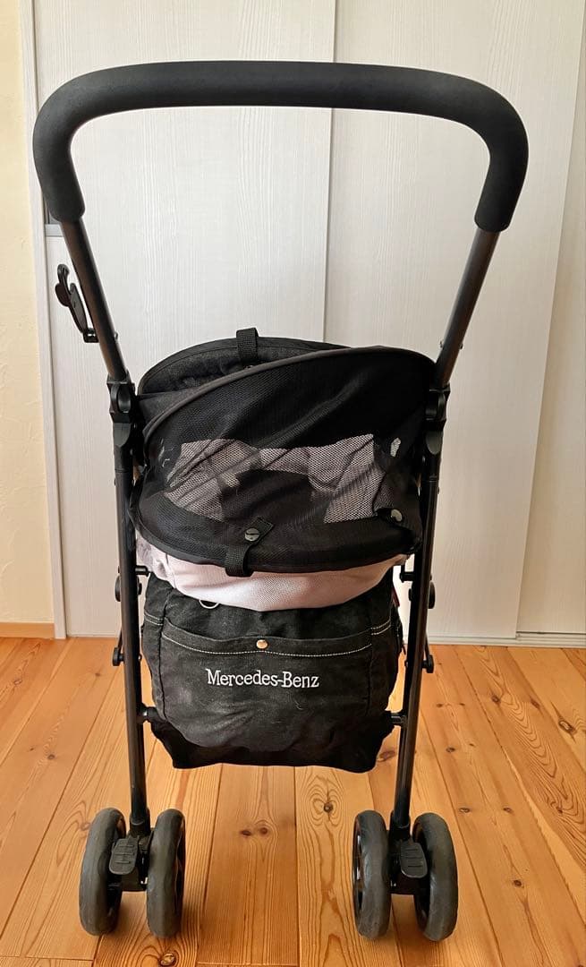 MercedesBenz メルセデスベンツデニム風ペットカート グレー/ブラック