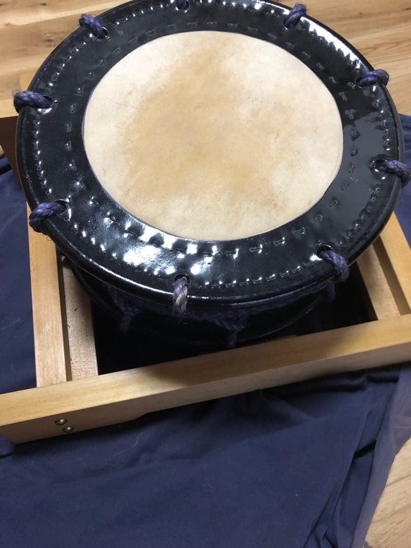 和太鼓 黒と茶色 打棒付き