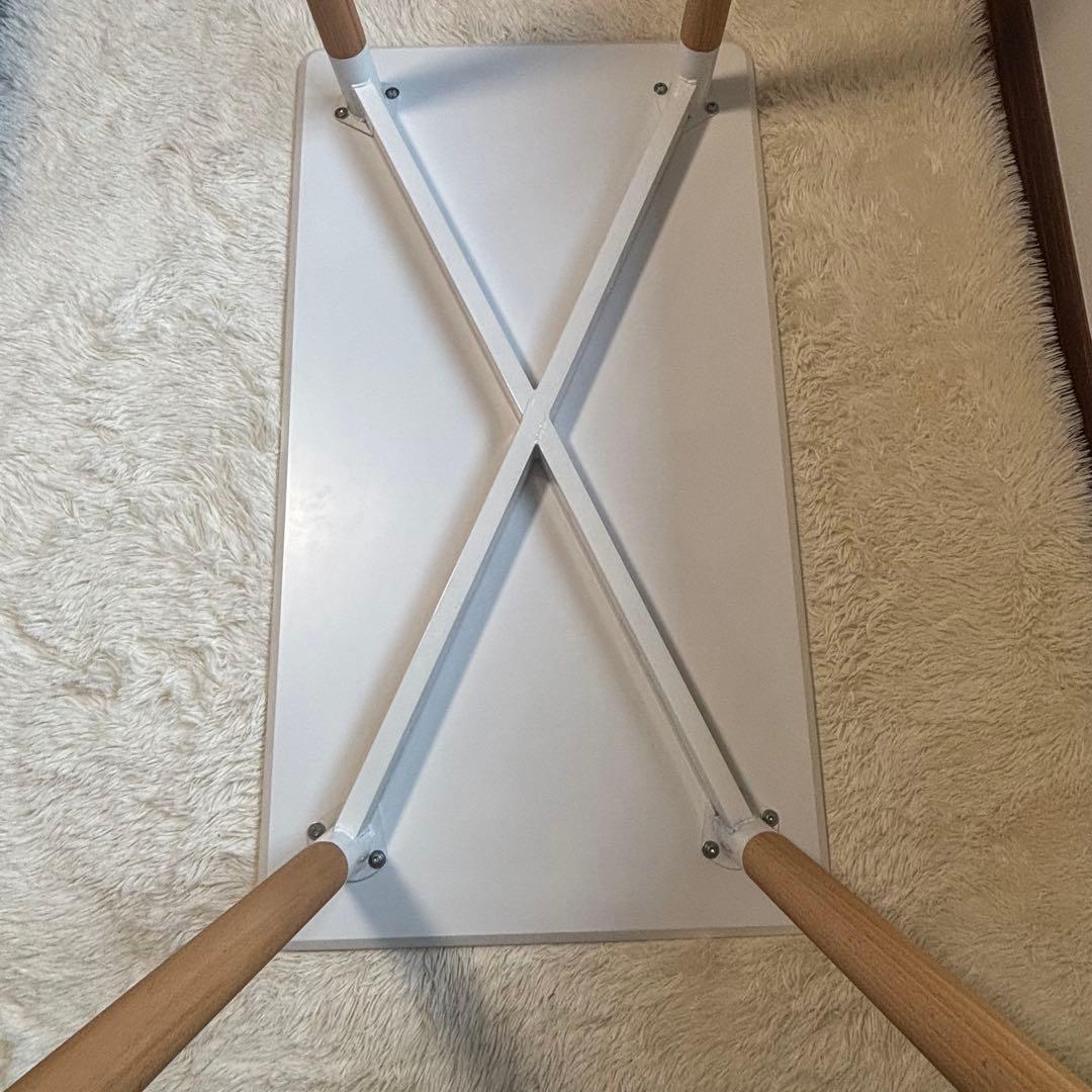 【良品】ダイニングテーブル　2人掛けW110 ホワイト