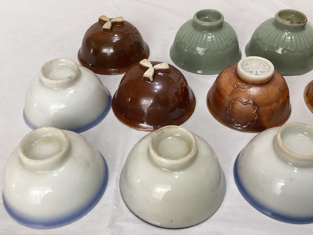 軍盃　軍猪口　ミリタリー　支那事変記念　除隊記念　明治神宮　陶器製他12個セット