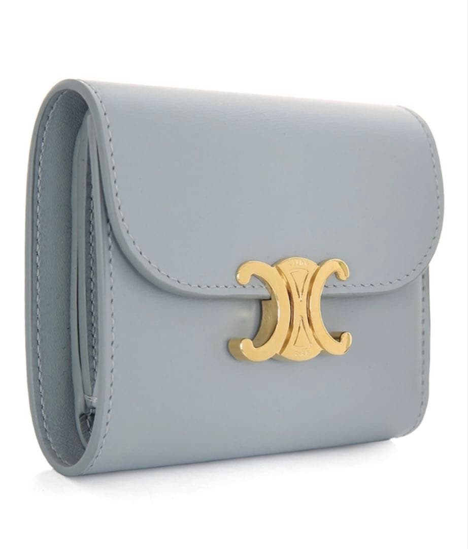 スモール フラップウォレット トリオンフ/スカイブルー:値下げ相談可！