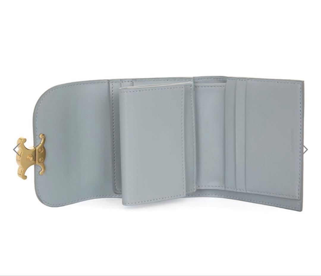 スモール フラップウォレット トリオンフ/スカイブルー:値下げ相談可！