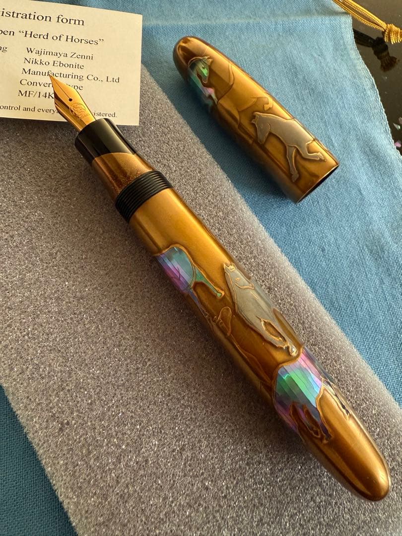 万年筆、蒔絵、輪島屋善仁-群馬