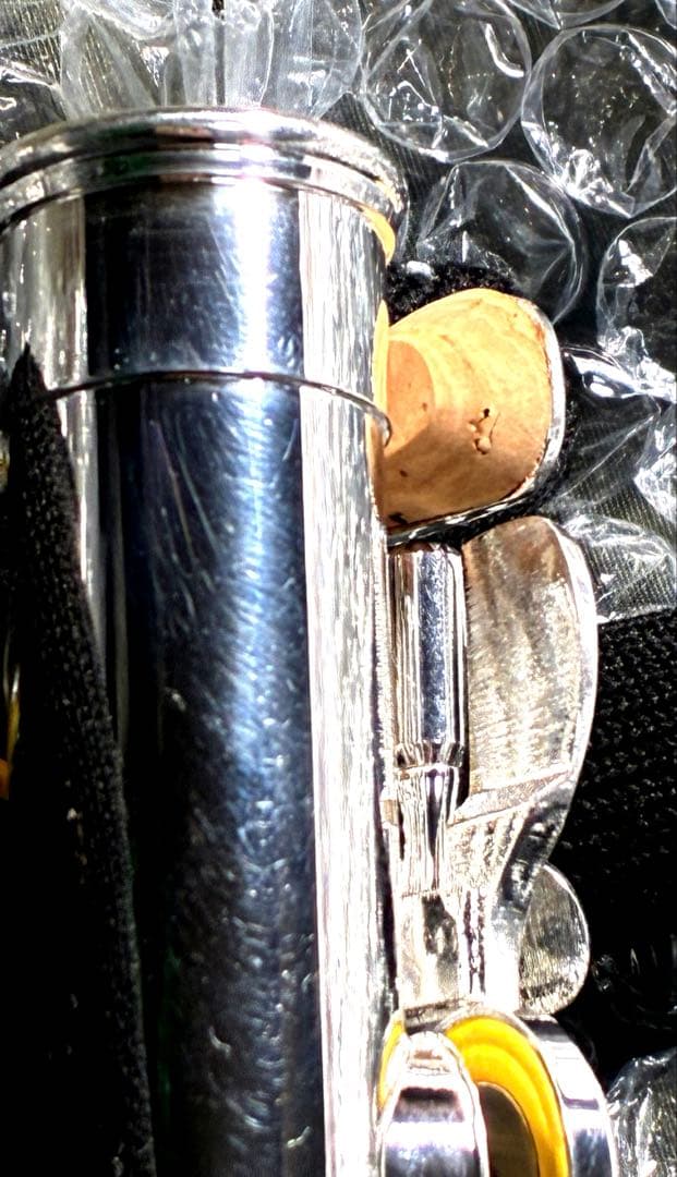 H足部管 銀メッキ洋銀製 C管フルートの高音安定、音色リッチ化に❕良品選定品